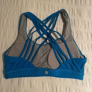 Blue sports bra size large